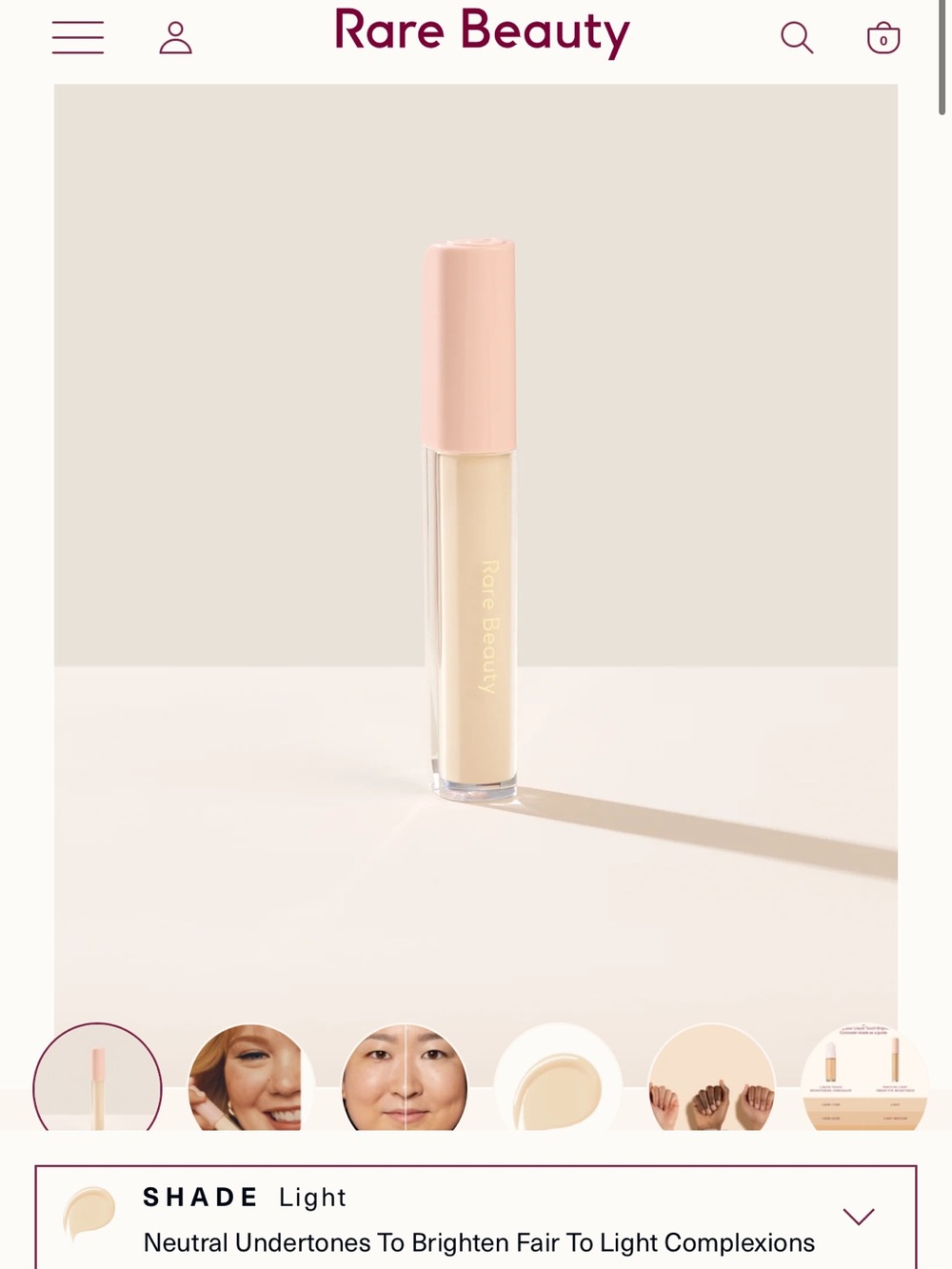 Rare Beauty Light neutral Positive Light Under Eye Brightener